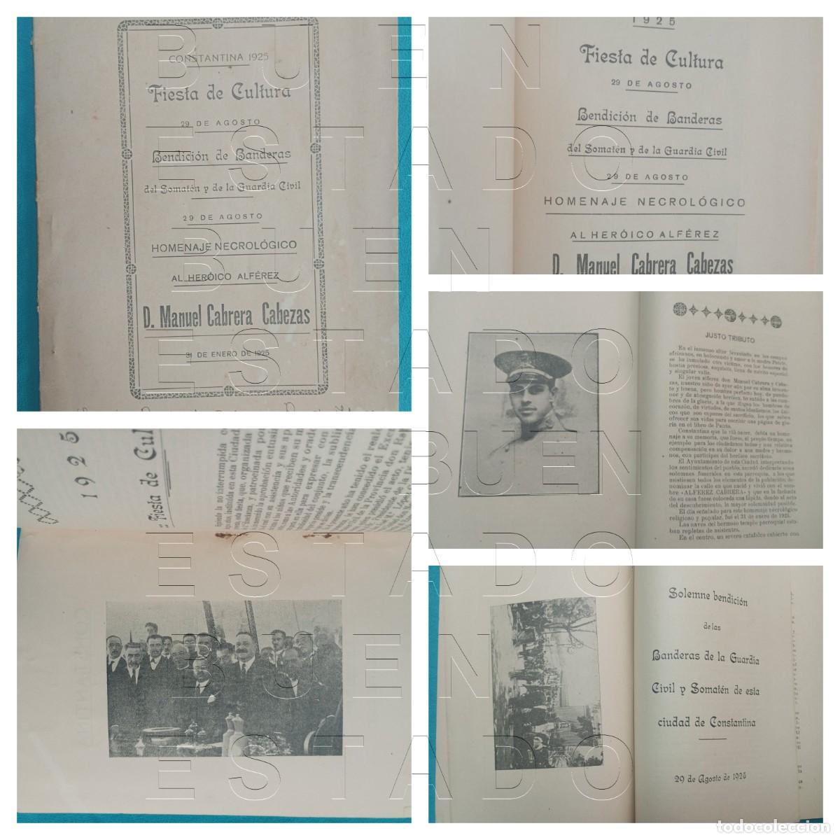 Libros antiguos: CONSTANTINA SEVILLA 1925 FIESTA DE CULTURA 52 PGS U67