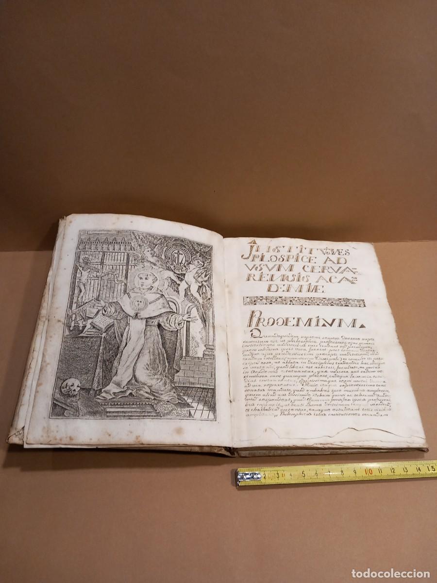 Libros antiguos: ANTIGUO LIBRO EN LAT&Iacute;N FILOSOFIA ?? CON TAPAS DE TRIPA (G)