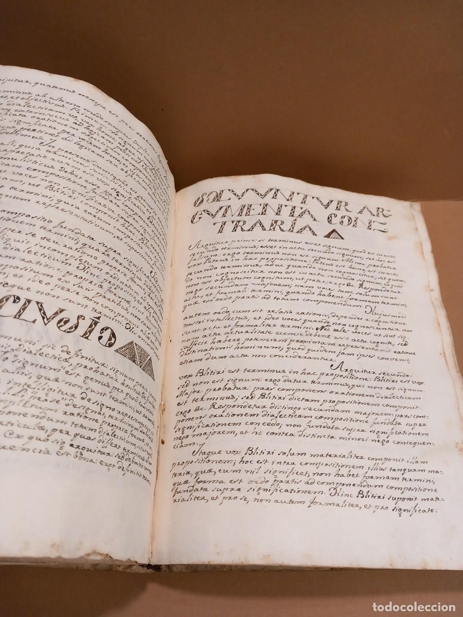 Libros antiguos: ANTIGUO LIBRO EN LAT&Iacute;N FILOSOFIA ?? CON TAPAS DE TRIPA (G) - Foto 9