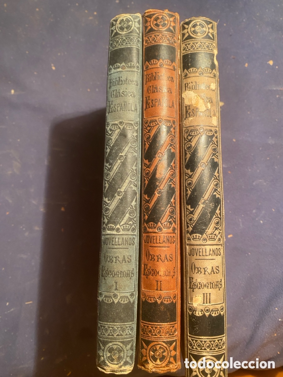 Libros antiguos: GASPAR MELCHOR DE JOVELLANOS : - OBRAS ESCOGIDAS (3 TOMOS) - ( BIBLIOTECA CLASICA ESPA&Ntilde;OLA, 1885)