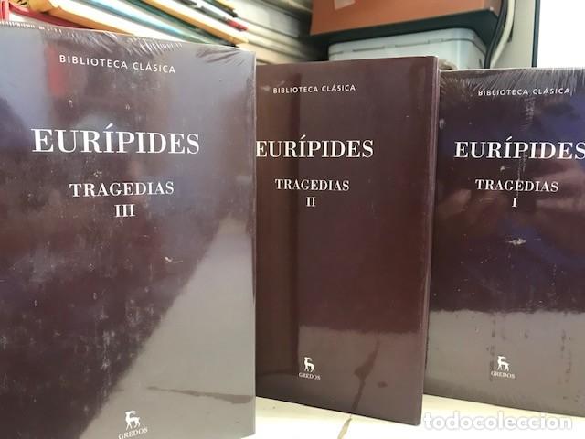Libros antiguos: Eur&iacute;pides- Tragedias - tres vol&uacute;menes- Biblioteca Cl&aacute;sica Gredos (dos tomos precintados)
