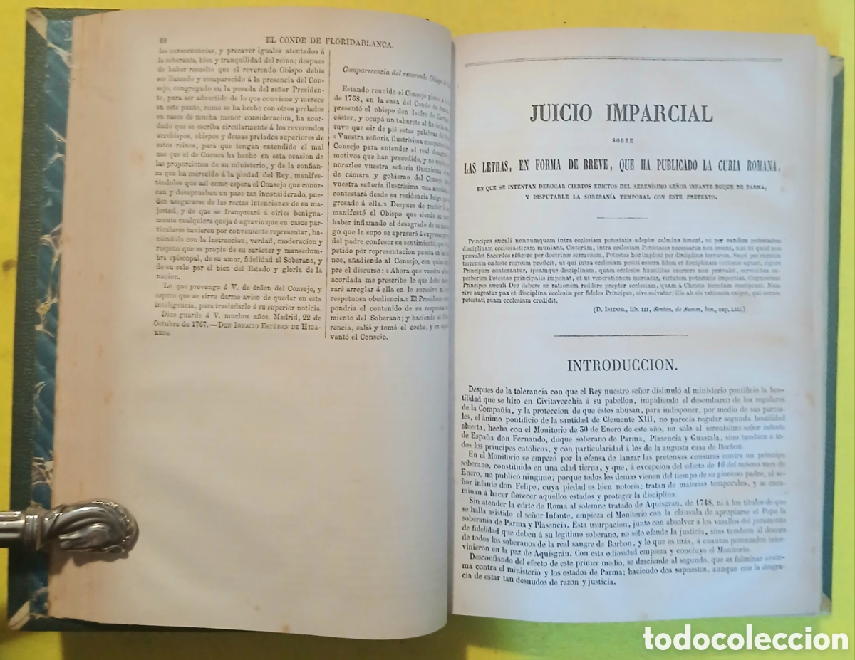 Libros antiguos: Obras originales del Conde de Floridablanca - Foto 6