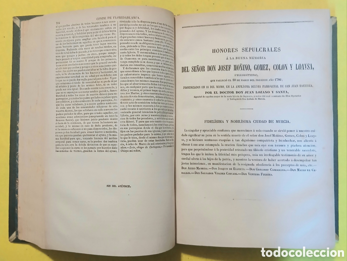 Libros antiguos: Obras originales del Conde de Floridablanca - Foto 7