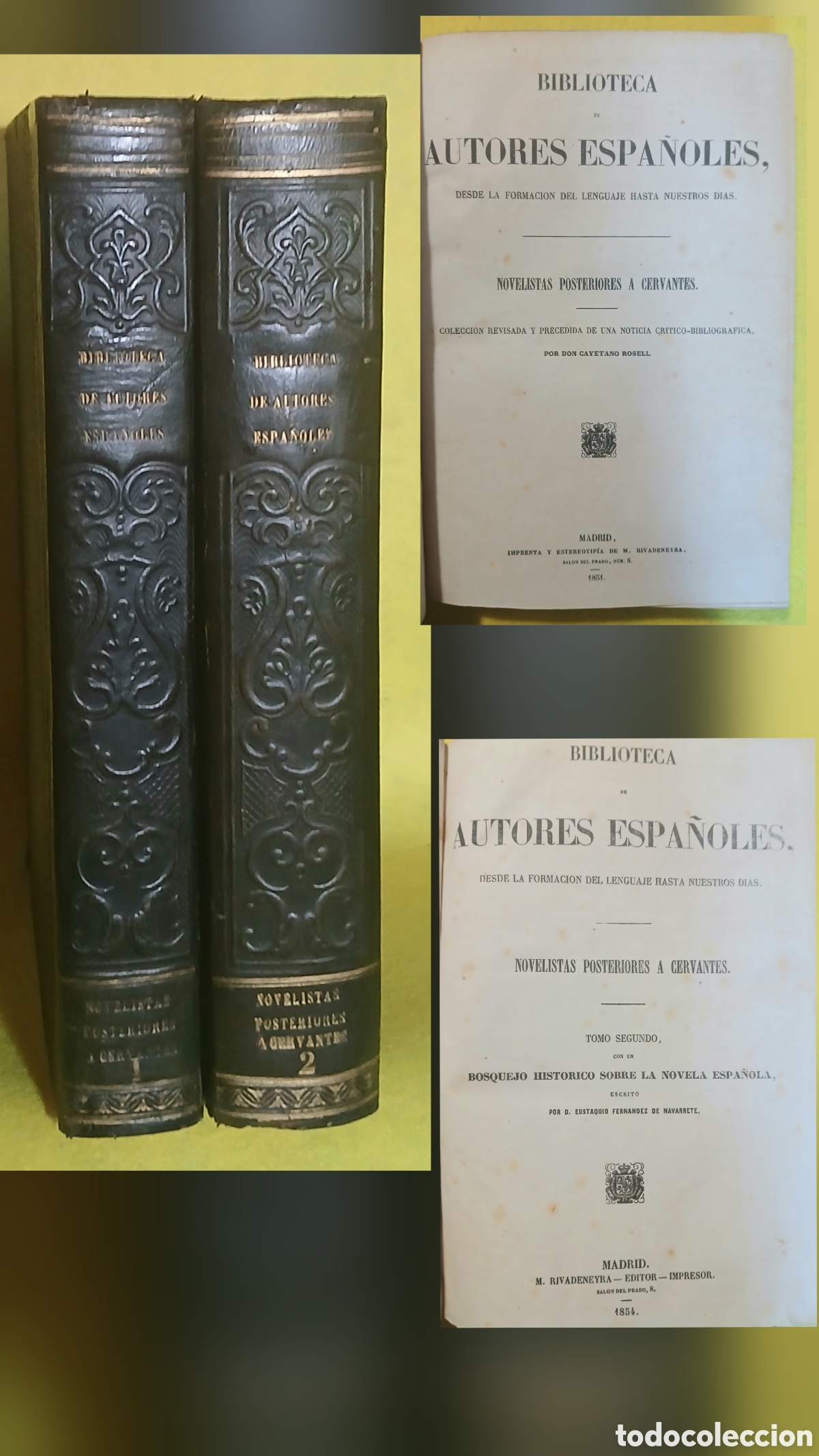 Libros antiguos: Novelistas posteriores a Cervantes