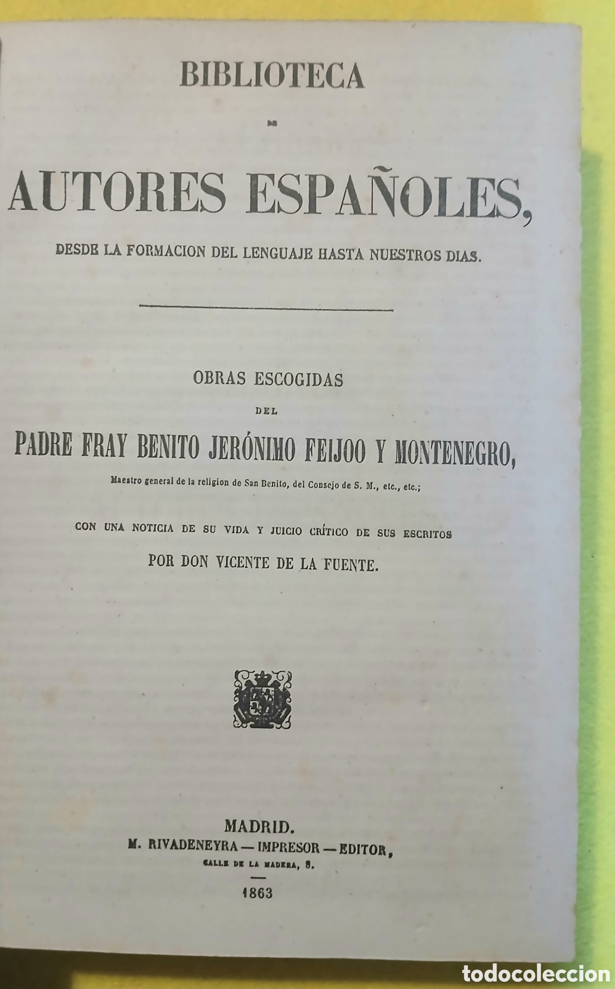 Libros antiguos: PADRE FRAY BENITO JER&Oacute;NIMO FEIJOO Y MONTENEGRO - Foto 4