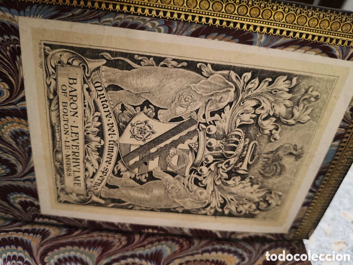 Libros antiguos: Novela Antigua &rdquo;Duchesse!&rdquo; (1887) - Lujo Piel con Corona Her&aacute;ldica Oro - Ex-libris Lord Leverhulme (