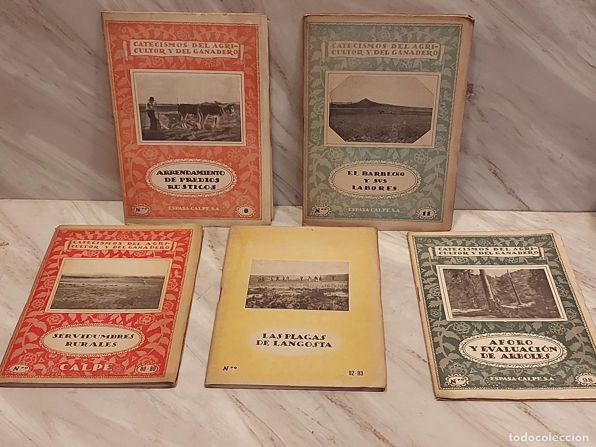 Libros antiguos: LOTE 5 CATECISMOS DEL AGRICULTOR Y DEL GANADERO | 1923-1935 | P&Aacute;GINAS SIN CORTAR | CALPE