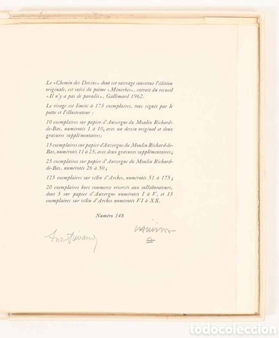 Libros antiguos: Fr&eacute;naud, A. Le chemin des devins suivi de M&eacute;nerbes Paris, - Foto 5