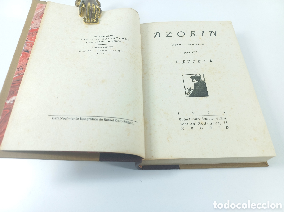 Libros antiguos: Castilla. Azorin. Rafael Caro Raggio Editor, 1920. - Foto 3