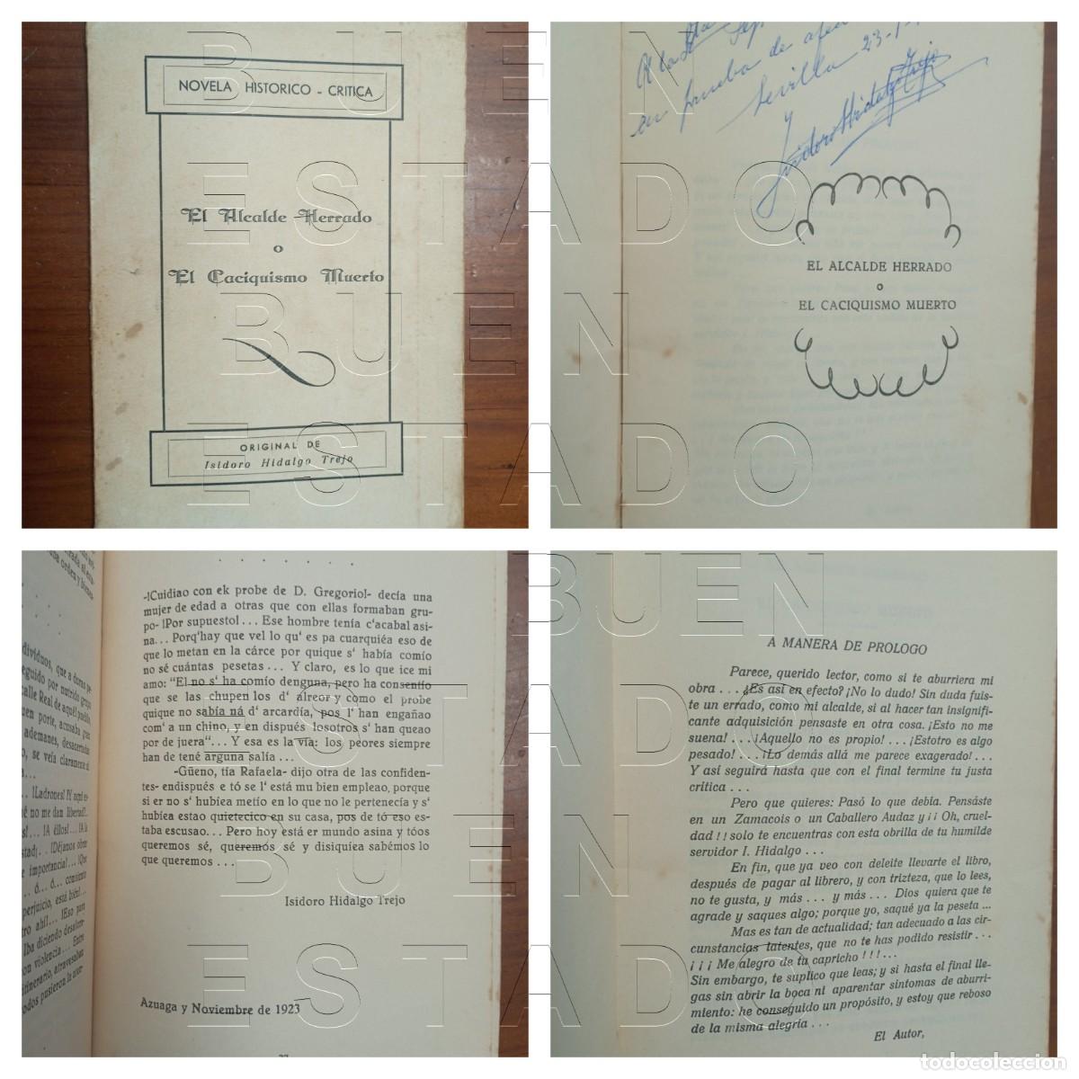 Libros antiguos: ISIDORO HIDALGO TREJO DEDICADO AUTOR EL ALCALDE HERRADO 1968 BADAJOZ AZUAGA U64