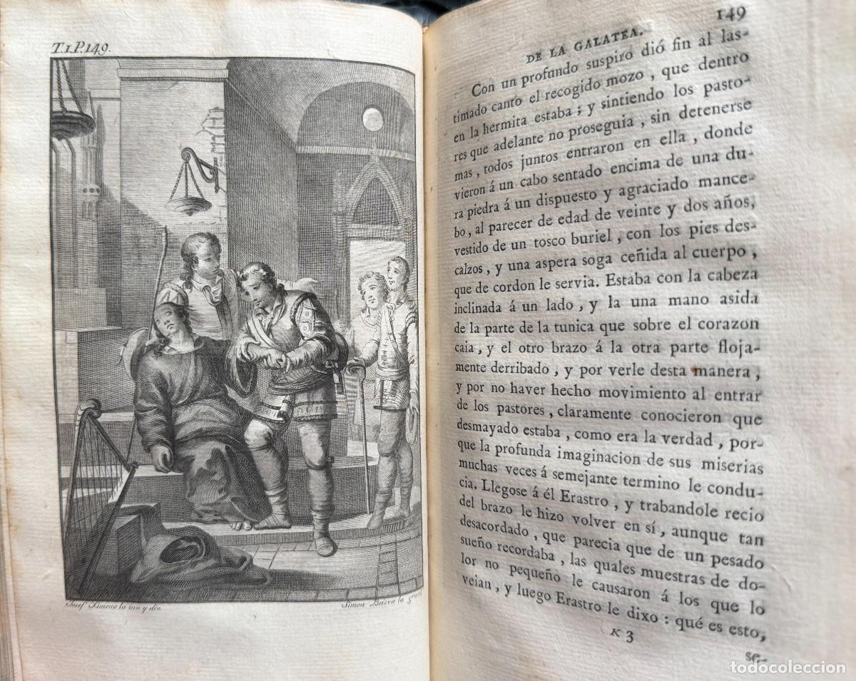 Libros antiguos: Cervantes. Los seis libros de la Galatea. Sancha, 1784 - Foto 2