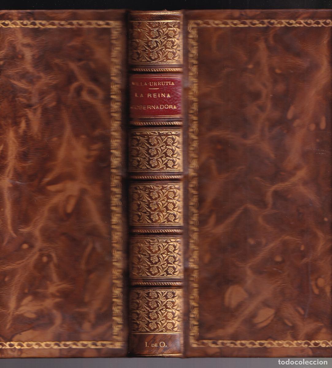 Libros antiguos: MARQU&Eacute;S DE VILLA URRUTIA: LA REINA MAR&Iacute;A CRISTINA DE BORB&Oacute;N. 1925. MAGN&Iacute;FICA ENCUADERNACI&Oacute;N