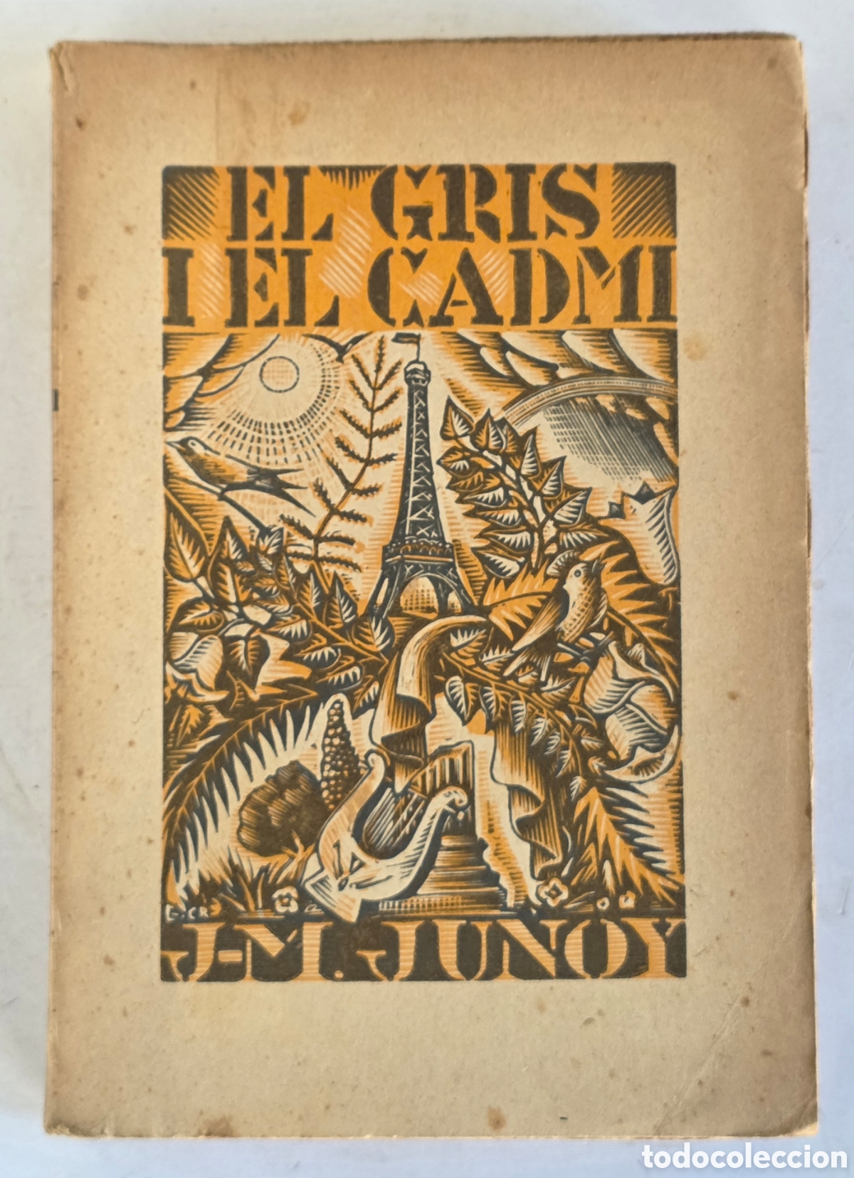 Libros antiguos: El Gris i el Cadmi - Josep Maria Junoy 1926 Primera Edici&oacute;n - Portada Gravat al Boix d' EC Ricart