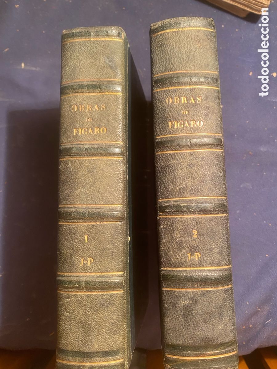 Libros antiguos: MARIANO JOSE DE LARRA: - OBRAS COMPLETAS DE F&Iacute;GARO (2 TOMOS) - (PARIS, 1857)