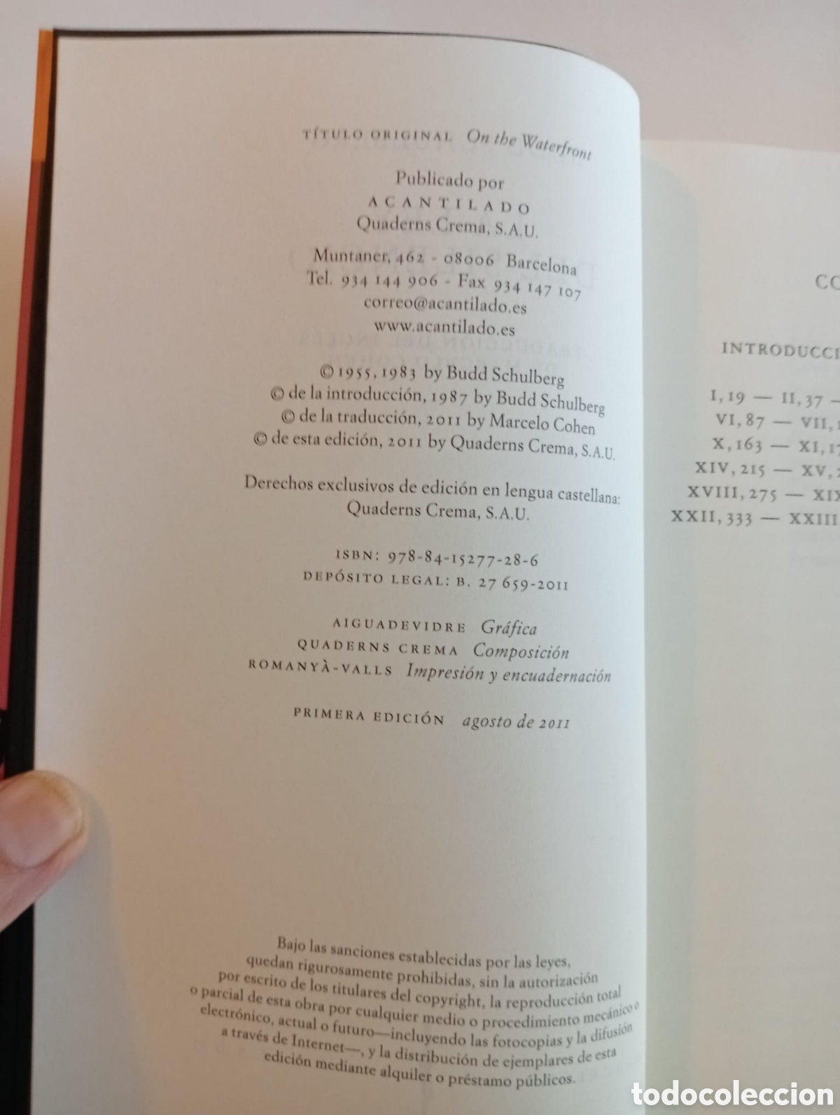 Libros antiguos: La ley del silencio / Schulberg, Budd. Acantilado, 2011 - Foto 3