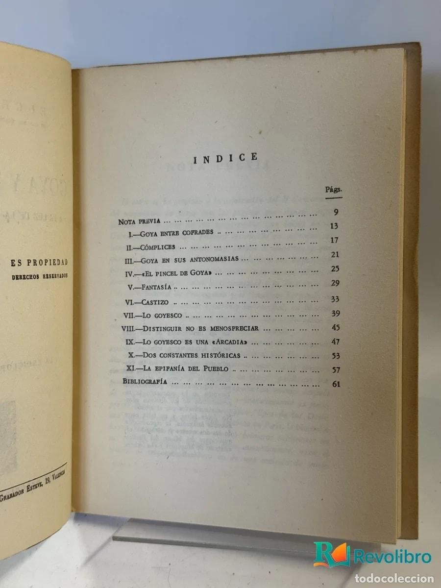 Libros antiguos: Goya y lo Goyesco - Eugenio DOrs - Foto 3