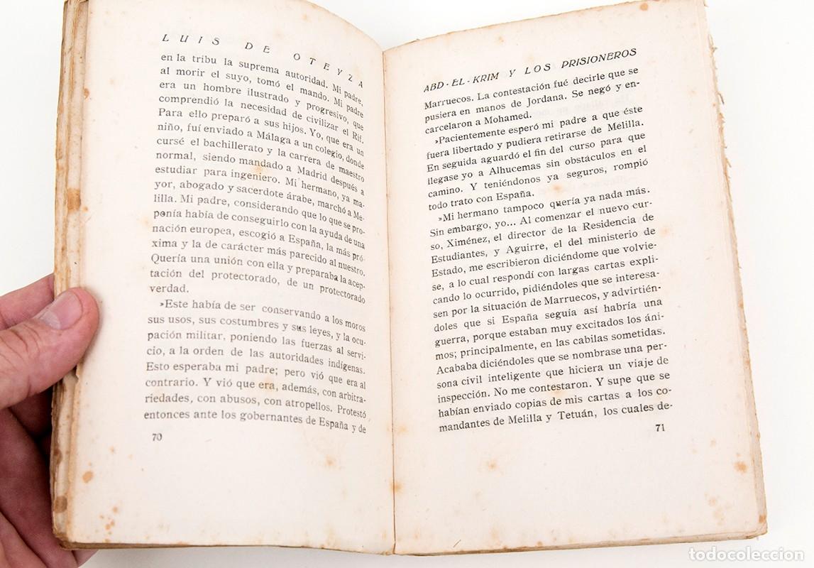 Libros antiguos: LUIS DE OTEYZA - ABD-EL-KRIM Y LOS PRISIONEROS - Foto 4