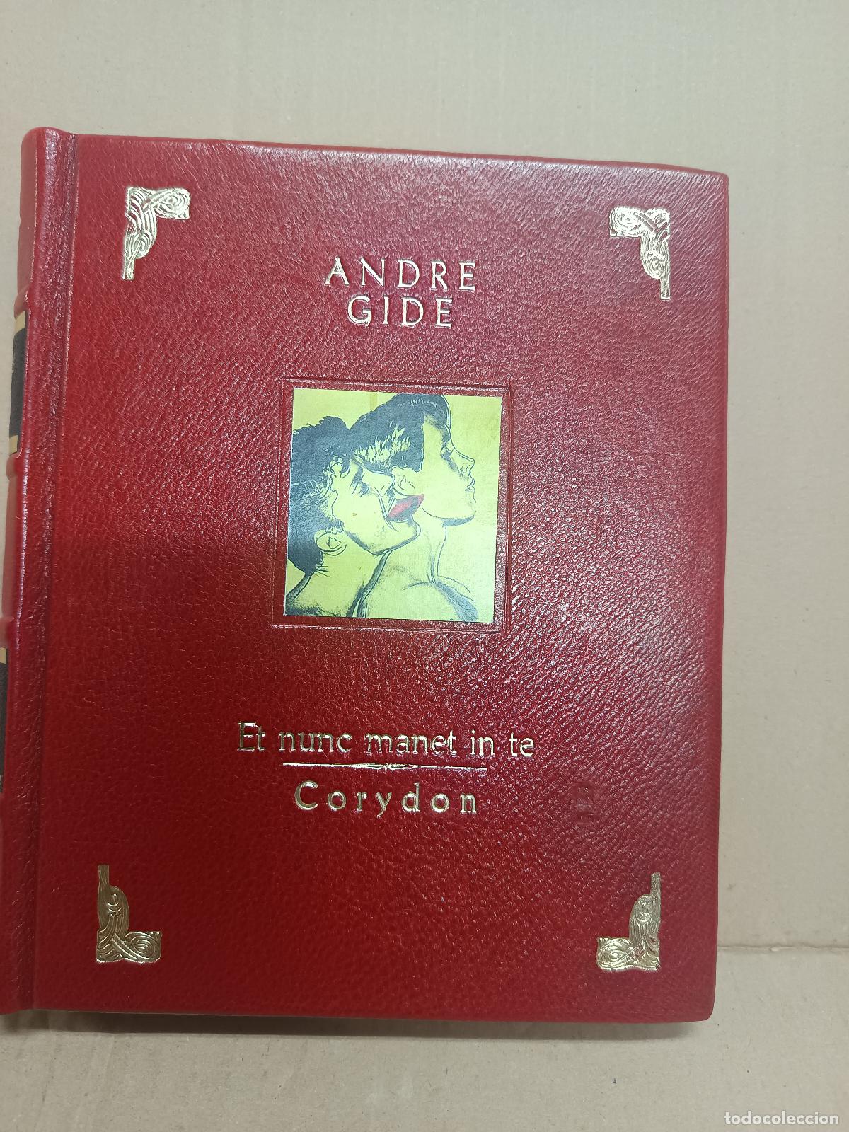 Antiquarische B&uuml;cher: ET NUNC MANET IN TE. CORYDON. ANDRE GIDE. TRADUCCION DE SANTIAGO RONCAGLIOLO, EDICION LUJO PIEL,