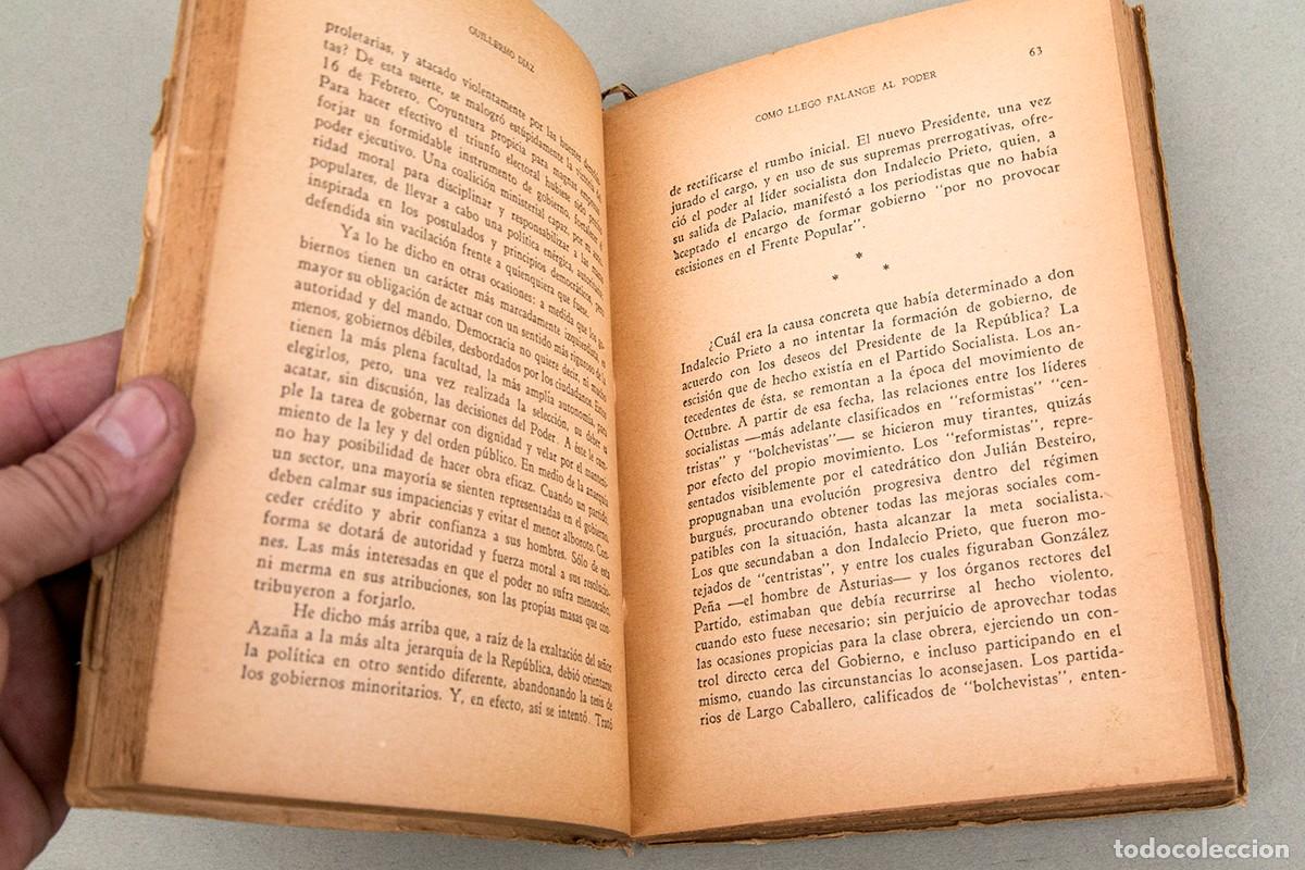 Libros antiguos: C&Oacute;MO LLEG&Oacute; FALANGE AL PODER - 1940 - GUILLERMO D&Iacute;AZ - Foto 5