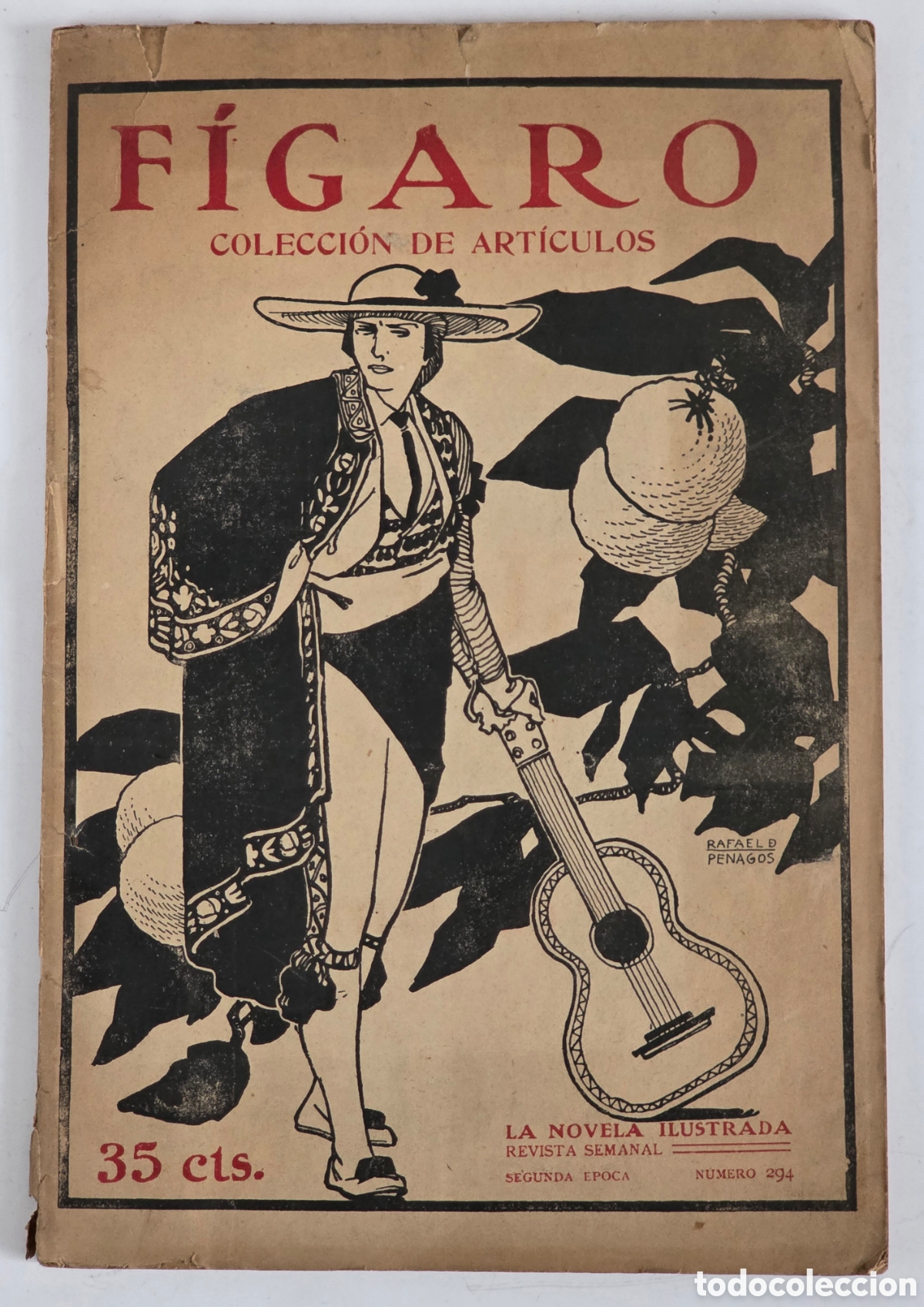 Antiquarische B&uuml;cher: F&iacute;garo Colecci&oacute;n de Art&iacute;culos - Mariano Jos&eacute; de Larra - Portada Rafael de Penagos