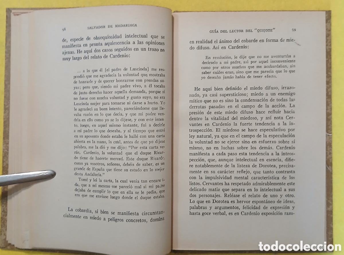 Libros antiguos: Gu&iacute;a del lector del Quijote - Foto 6