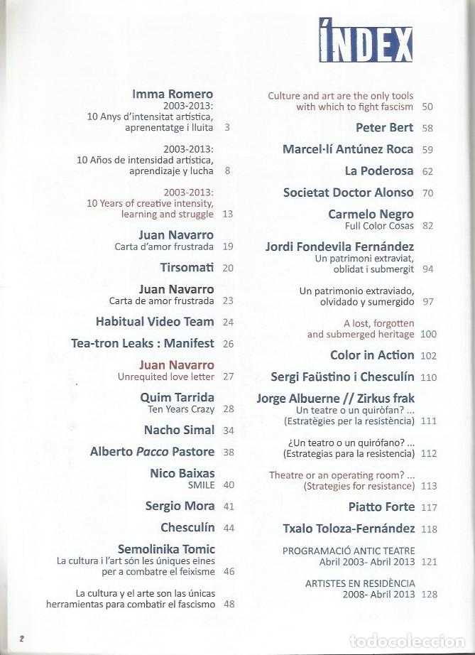 Libros antiguos: 2003 2013 10 ANYS DE LANTIC TEATRE - Foto 2