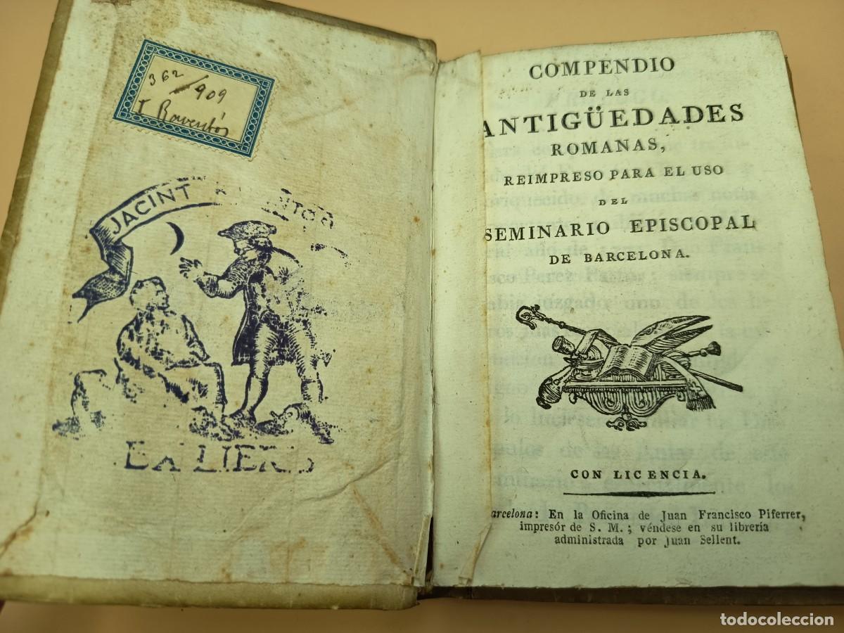 Libros antiguos: COMPENDIO DE ANTIGUEDADES ROMANAS SIGLO XVIII