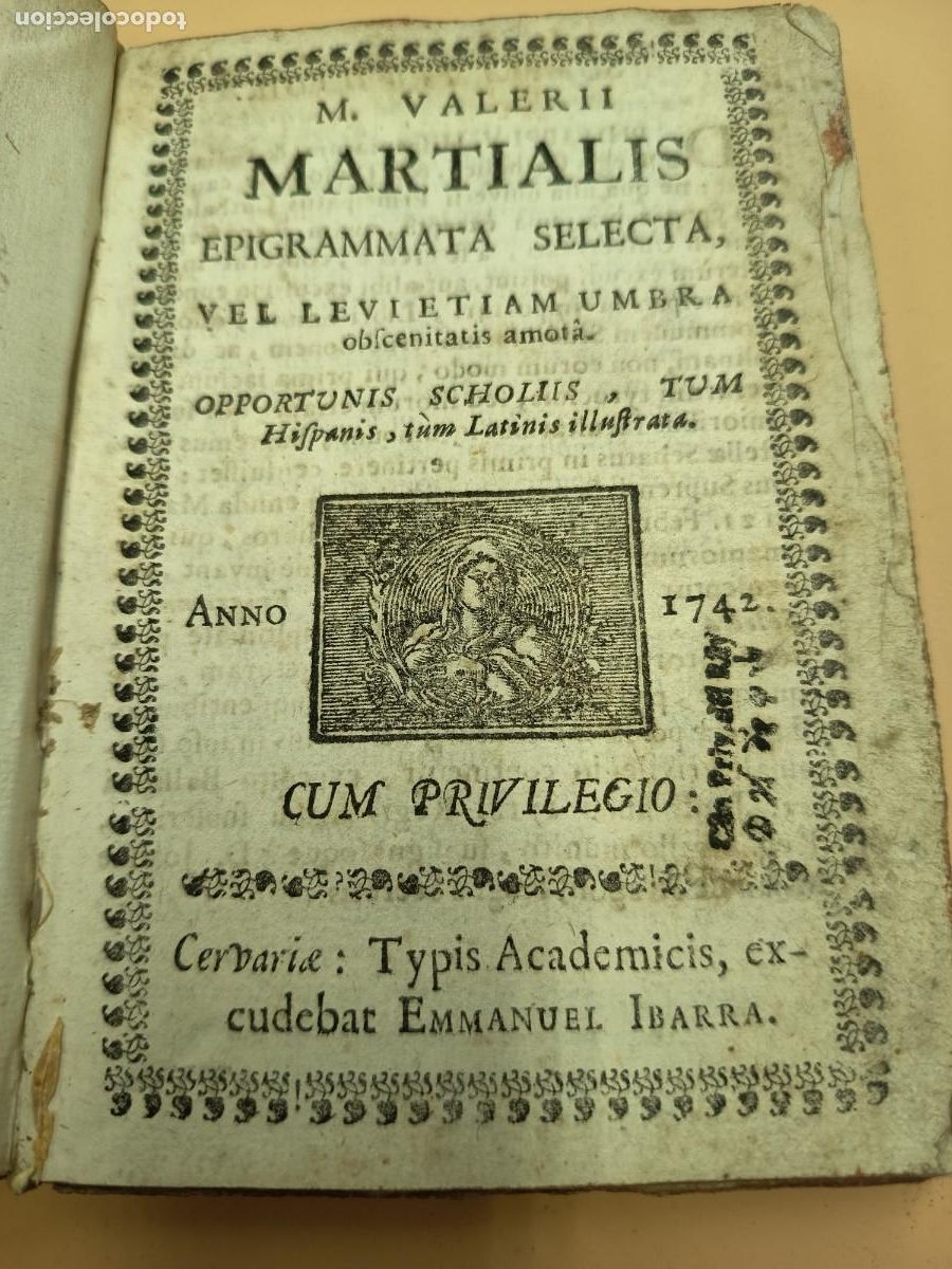 Libros antiguos: EPIGRAMMATA SELECTA 1742 IMPRENTA DE IBARRA - Foto 3