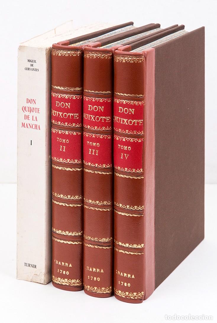 Libros antiguos: QUIJOTE DE IBARRA - 1780 - DON QUIXOTE - 3 TOMOS (II, III Y IV)