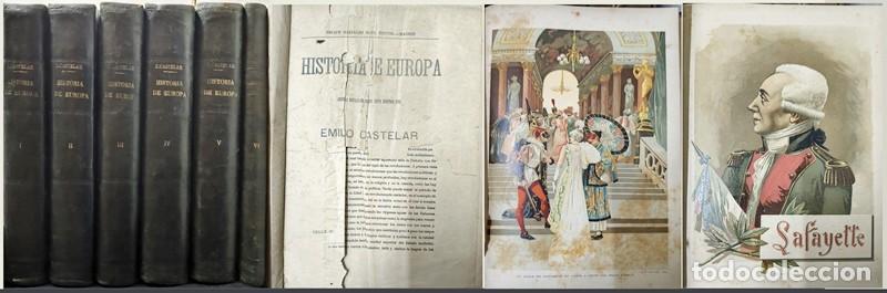 Libros antiguos: HISTORIA DE EUROPA DESDE LA REVOLUCION FRANCESA HASTA NUESTROS DIAS 6 TOMOS- CASTELAR, E.- A-H-2155