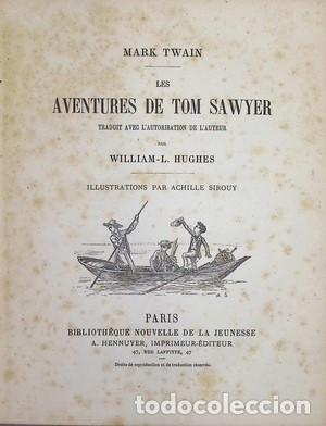 Libros antiguos: Les aventures de Tom Sawyer - TWAIN, MARK - Foto 2