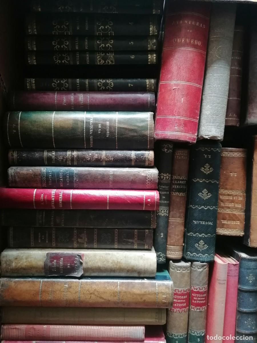 Libros antiguos: Lote variado de libros antiguos encuadernados en piel