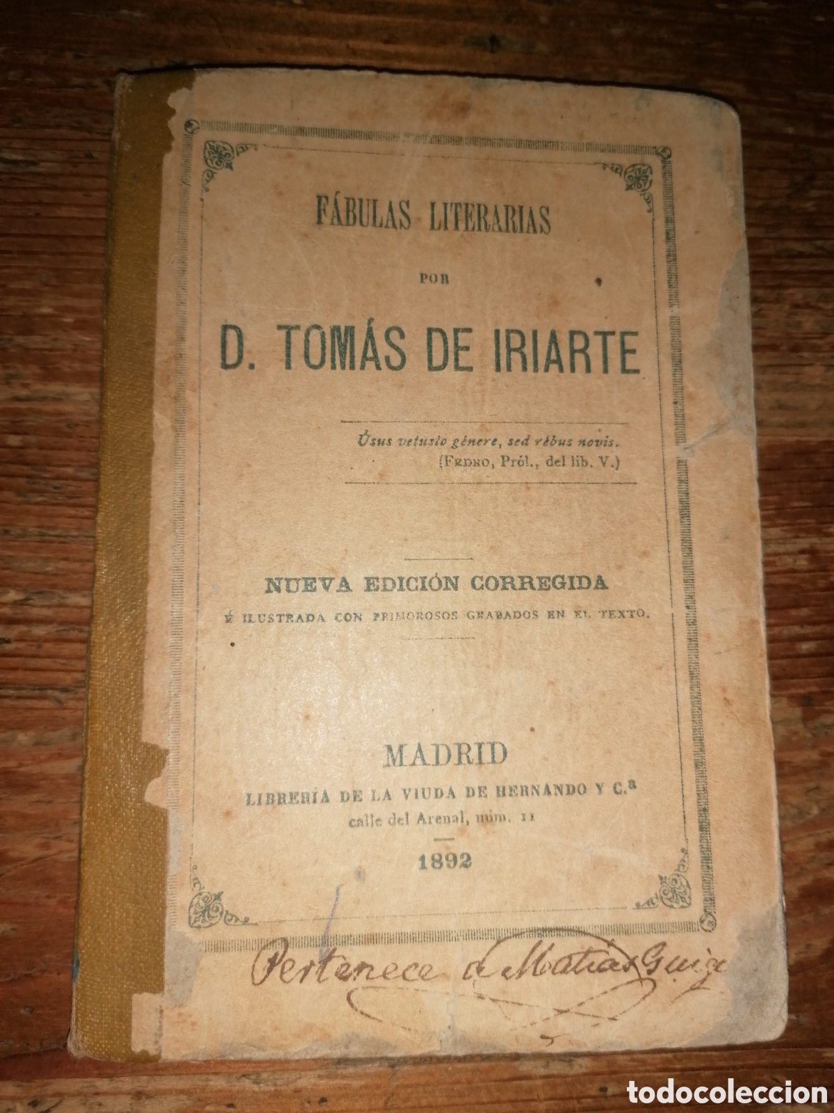 Libros antiguos: Fabulas Literarias por D. Tom&aacute;s de Iriarte