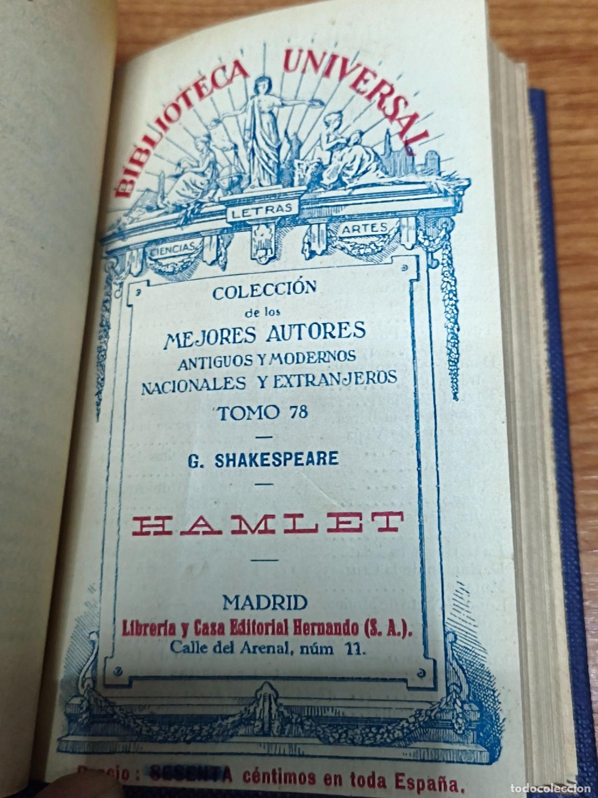 Libros antiguos: Otelo - G. Shakespeare - Librer&iacute;a y Casa Editorial Hernando - Foto 3