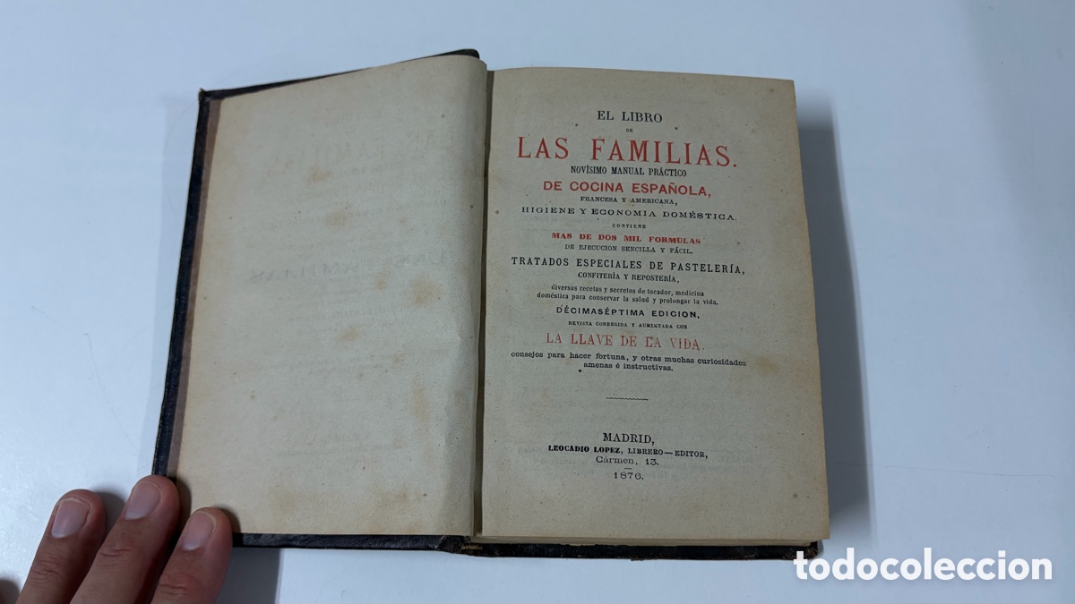 Libros antiguos: El Libro de las Familias. Nov&iacute;simo manual pr&aacute;ctico - Foto 3