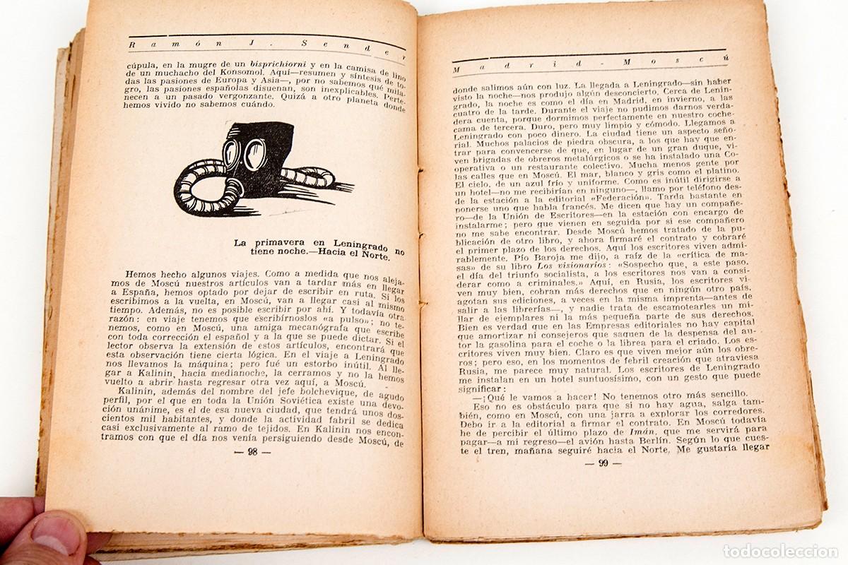 Libros antiguos: MADRID MOSC&Uacute; - RAM&Oacute;N J. SENDER - 1934 1&ordf; ED. - Foto 5