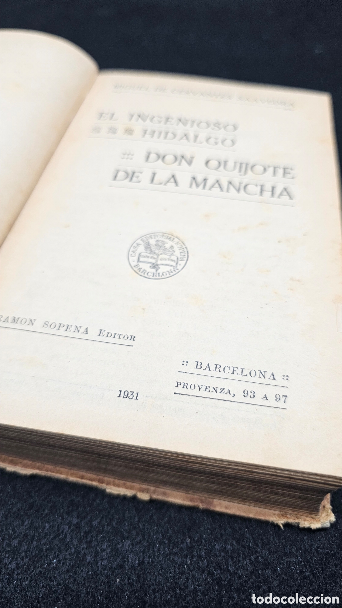 Libros antiguos: DON QUIJOTE DE LA MANCHA 1931 - Foto 2