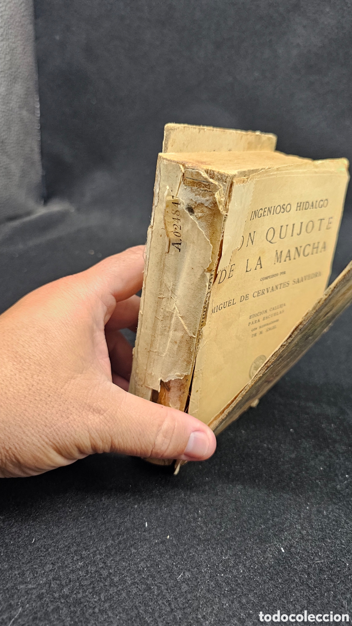 Libros antiguos: Antiguo libro DON QUIJOTE DE LA MANCHA para restaurar..... - Foto 2