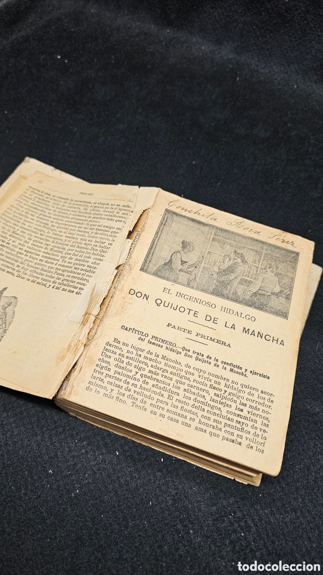 Libros antiguos: Antiguo libro DON QUIJOTE DE LA MANCHA para restaurar..... - Foto 7