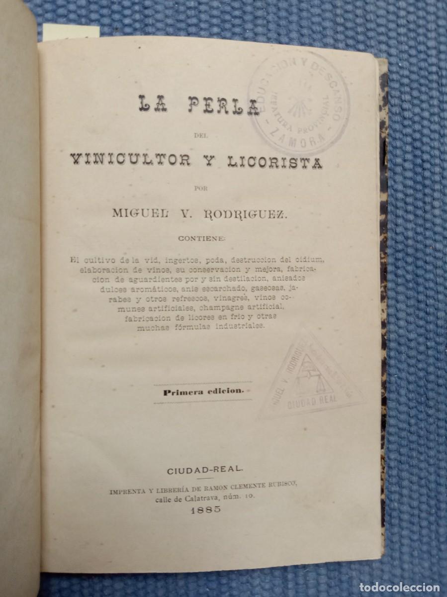 Antiquarische B&uuml;cher: La perla de vinicultor y licorista