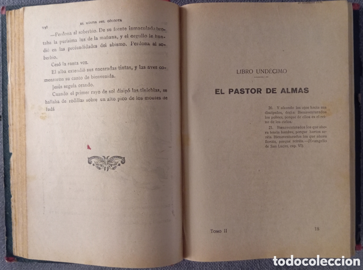 Libros antiguos: EL MARTIR DEL GOLFOTA TOMO II - Foto 4