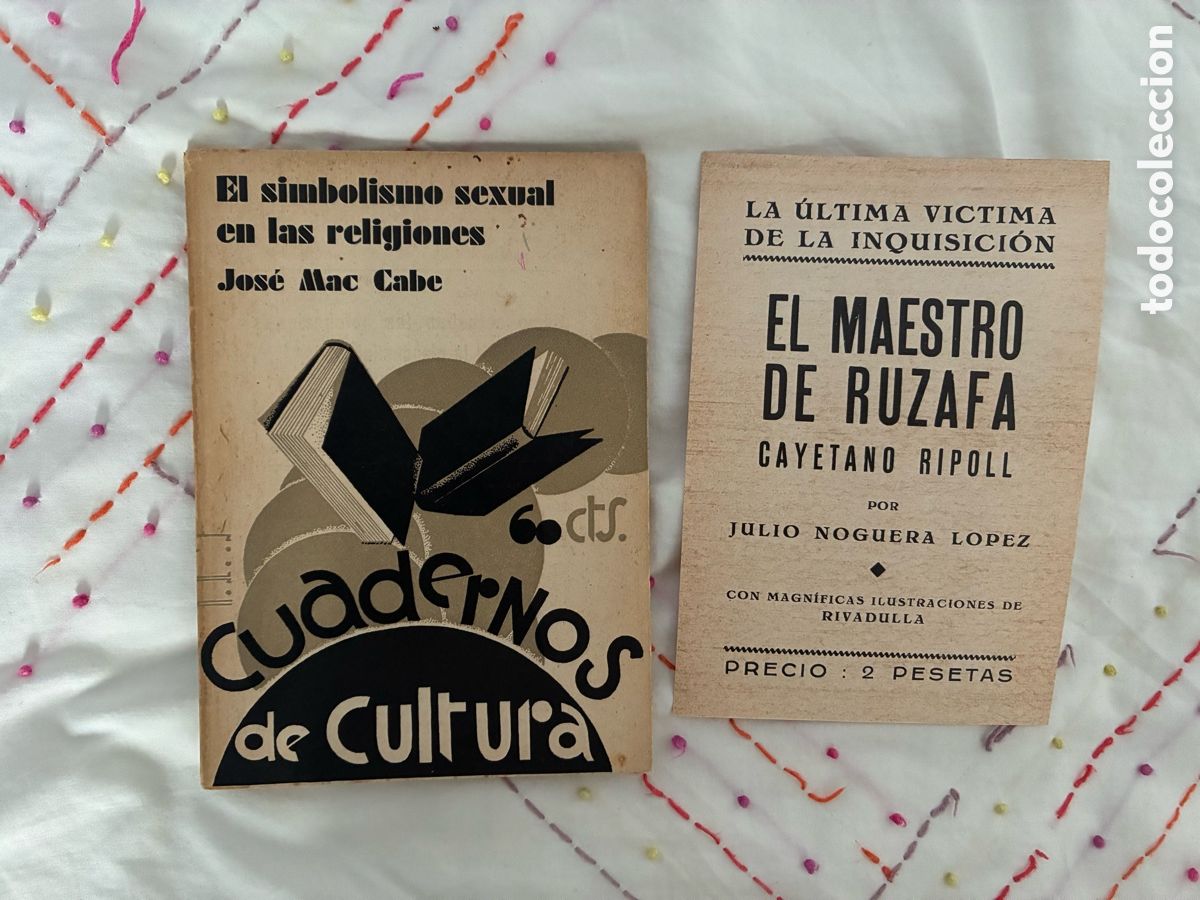 Libros antiguos: EL SIMBOLISMO SEXUAL EN LAS RELIGIONES J. MAC CALBE + PUBLICIDAD EL MAESTRO DE RUZAFA MONLEON