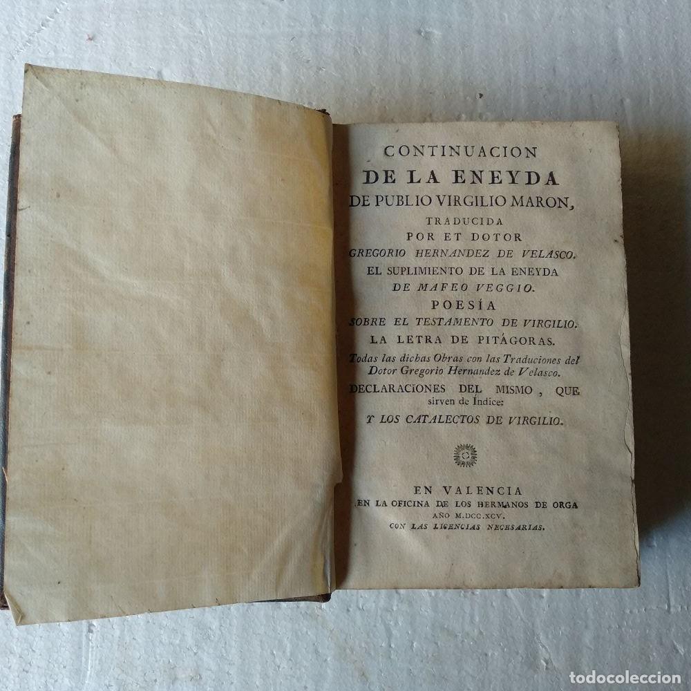 Antiquarische B&uuml;cher: CONTINUACION DE LA ENEYDA DE PUBLIO VIRGILIO MARON suplimento de MAFEO VEGGIO 1795 xx