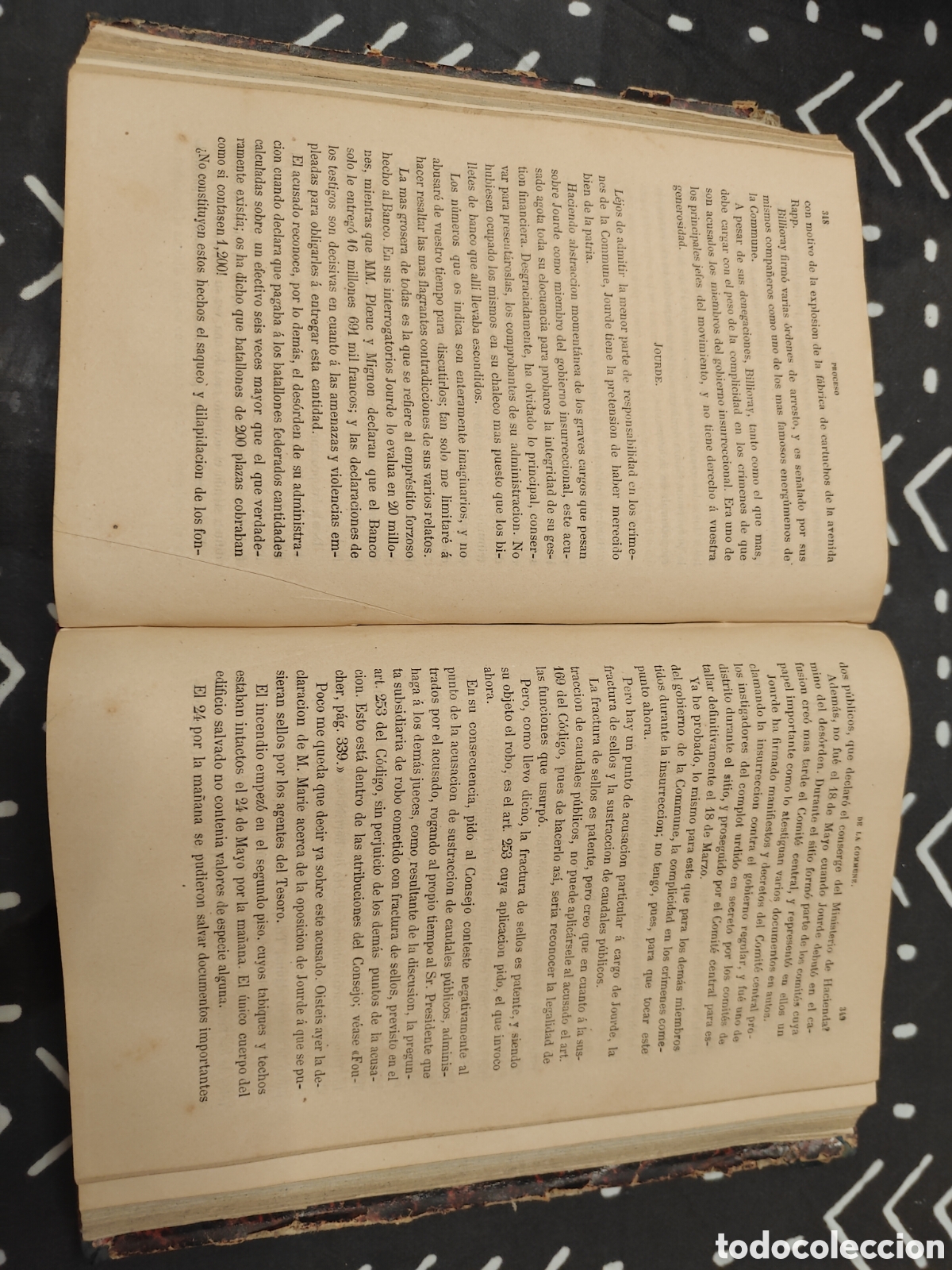 Libros antiguos: La Commune de Paris + Proceso de la Commune &ndash; Jos&eacute; Codina - 1871 - Foto 3