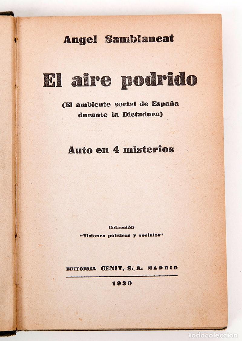 Libros antiguos: EL AIRE PODRIDO - &Aacute;NGEL SAMBLANCAT - 1930