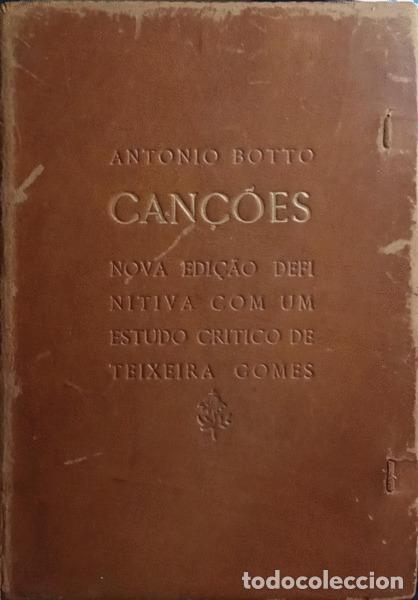 Libri antichi: BOTTO. (Ant&oacute;nio) - CAN&Ccedil;&Otilde;ES.