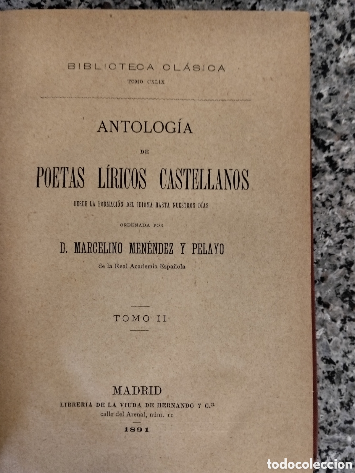 Libros antiguos: Libro biblioteca cl&aacute;sica a&ntilde;o 1891 - Foto 2