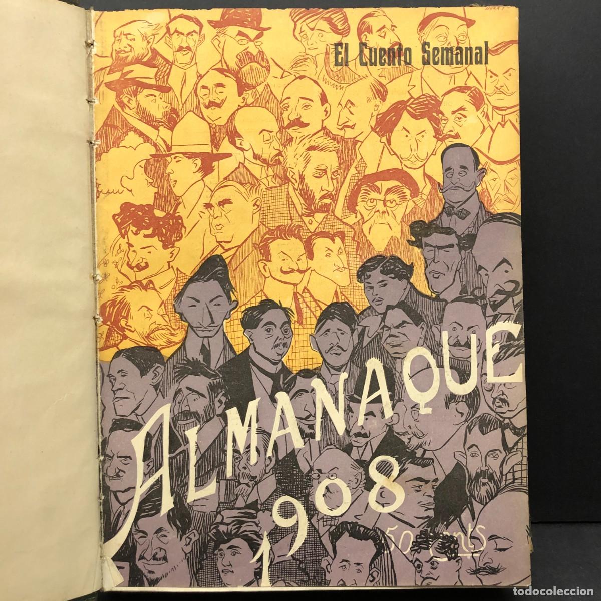 Libros antiguos: EL CUENTO SEMANAL - ALMANAQUE - 1908 - A&Ntilde;OII - 3 DE ENERO - N&ordm;53 / 1108