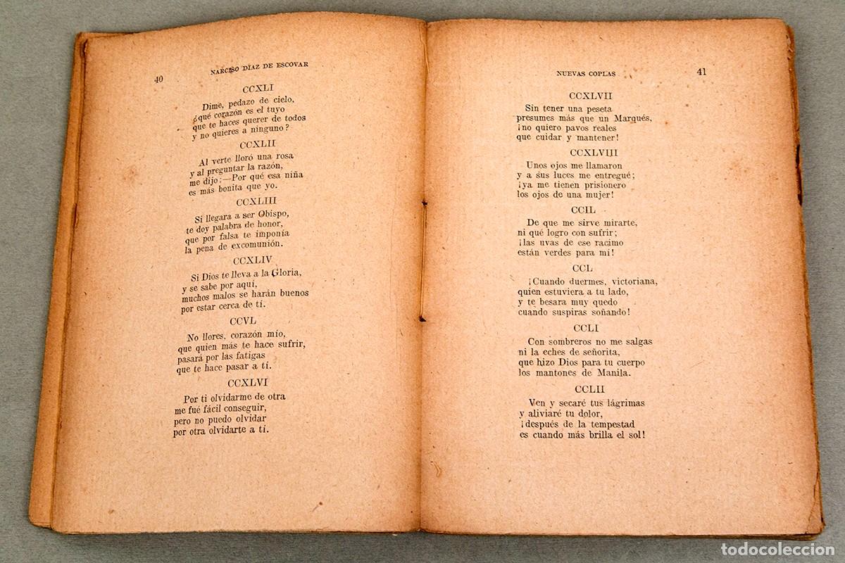 Libros antiguos: NARCISO D&Iacute;AZ ESCOVAR - NUEVAS COPLAS - 1917 - Foto 4