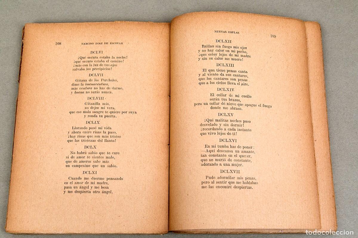 Libros antiguos: NARCISO D&Iacute;AZ ESCOVAR - NUEVAS COPLAS - 1917 - Foto 6